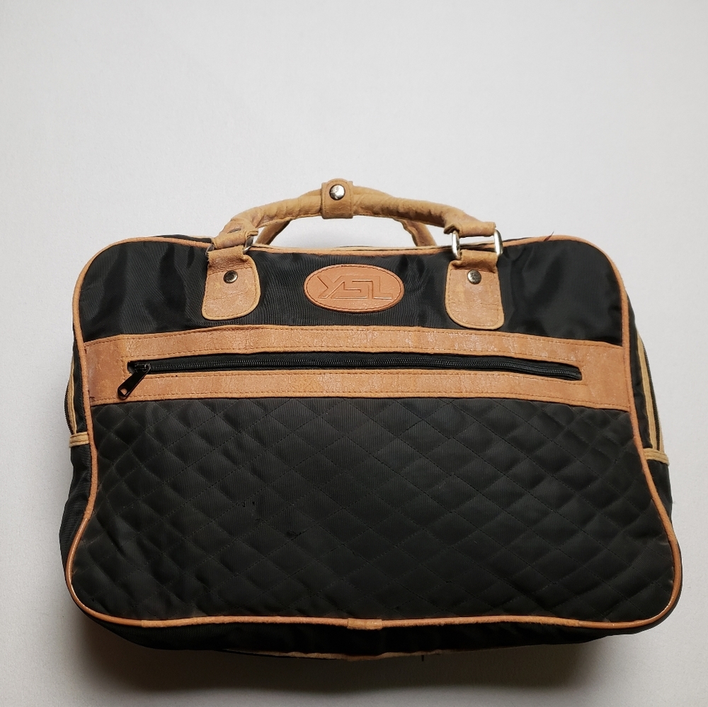 Vintage Yves Saint Laurent quilted travel bag